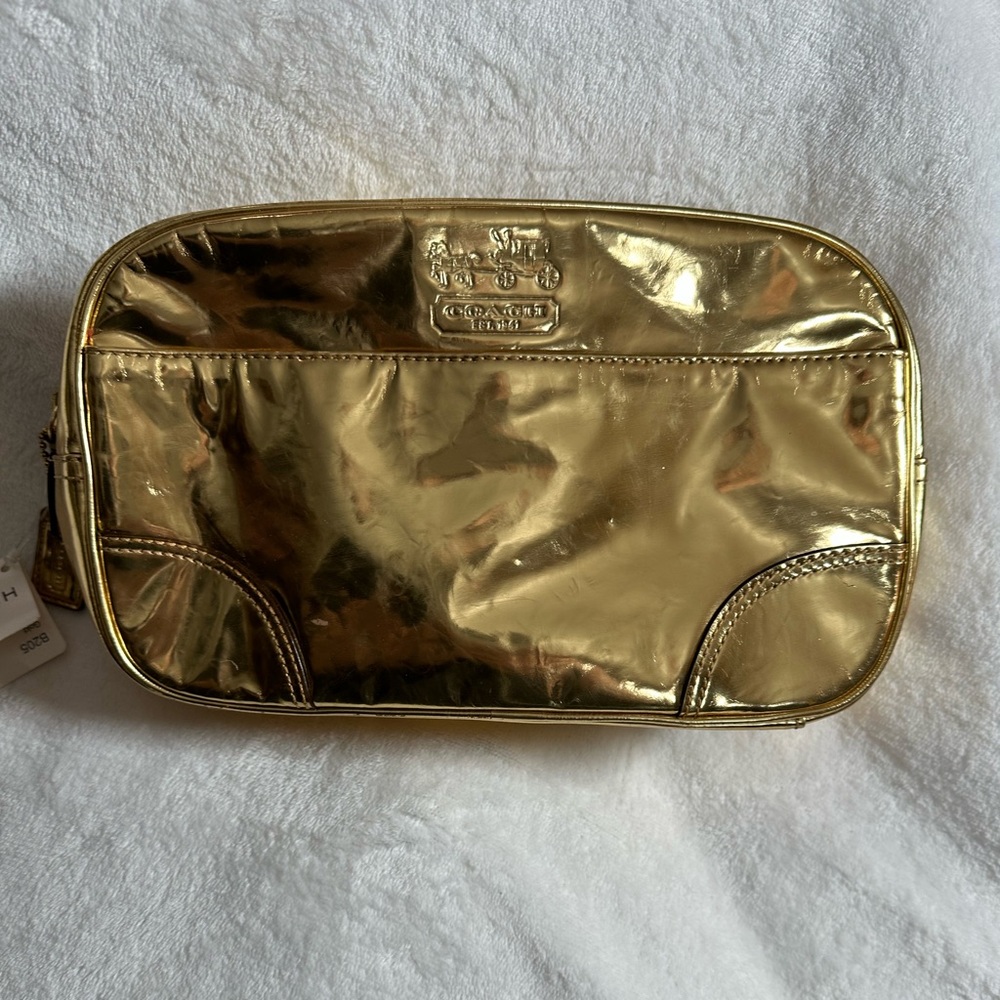 Callout Coach Shimmering Gold Clutch